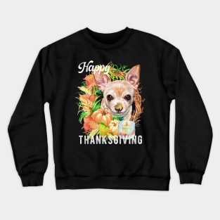 Chihuahua Dog Owner Thanksgiving Celebration Harvest Theme Crewneck Sweatshirt